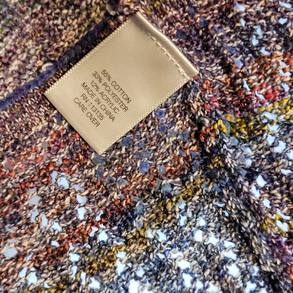 Jillian & Nicole Multi-Color Open Front Shawl Collar Cocoon Sweater L - Picture 5 of 6